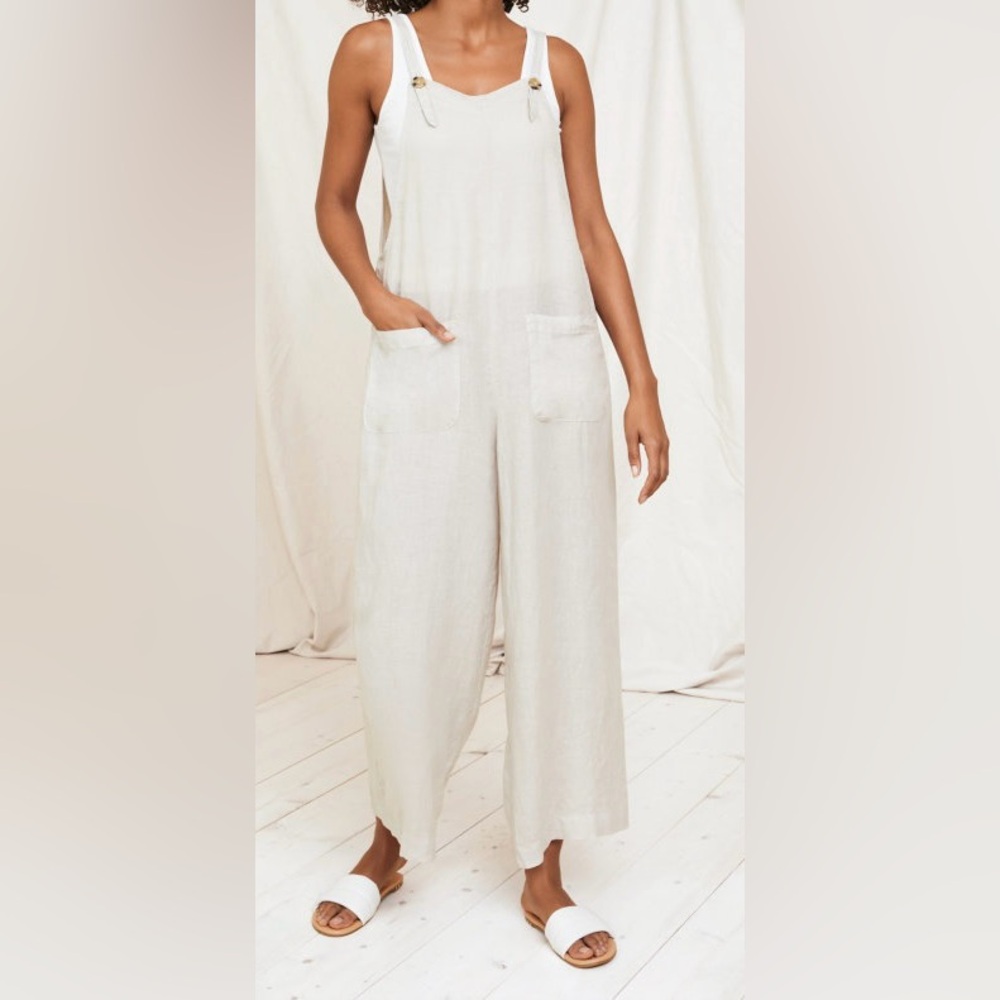 Velvet by Graham & Spencer - Linen Overalls/Jumpsuit - Picture 6 of 7